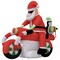 62.2" Christmas Inflatable Santa on Motorcycle with LED Lights